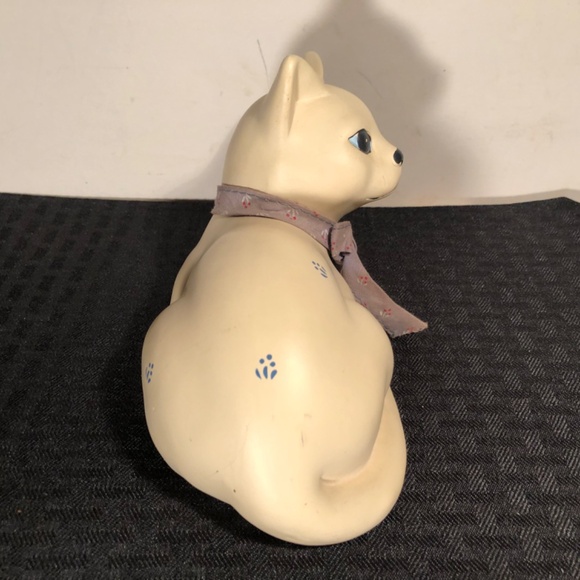 Vtg Flambro speckled beige ceramic cat - Picture 8 of 13